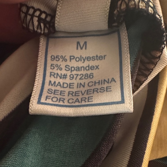 Striped Maxi Skirt in Teal, Brown, and Gold - Picture 6 of 6